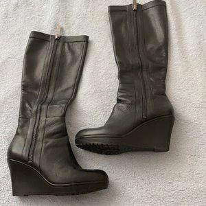 Via Spiga black, soft leather, knee high boots. Like new condition